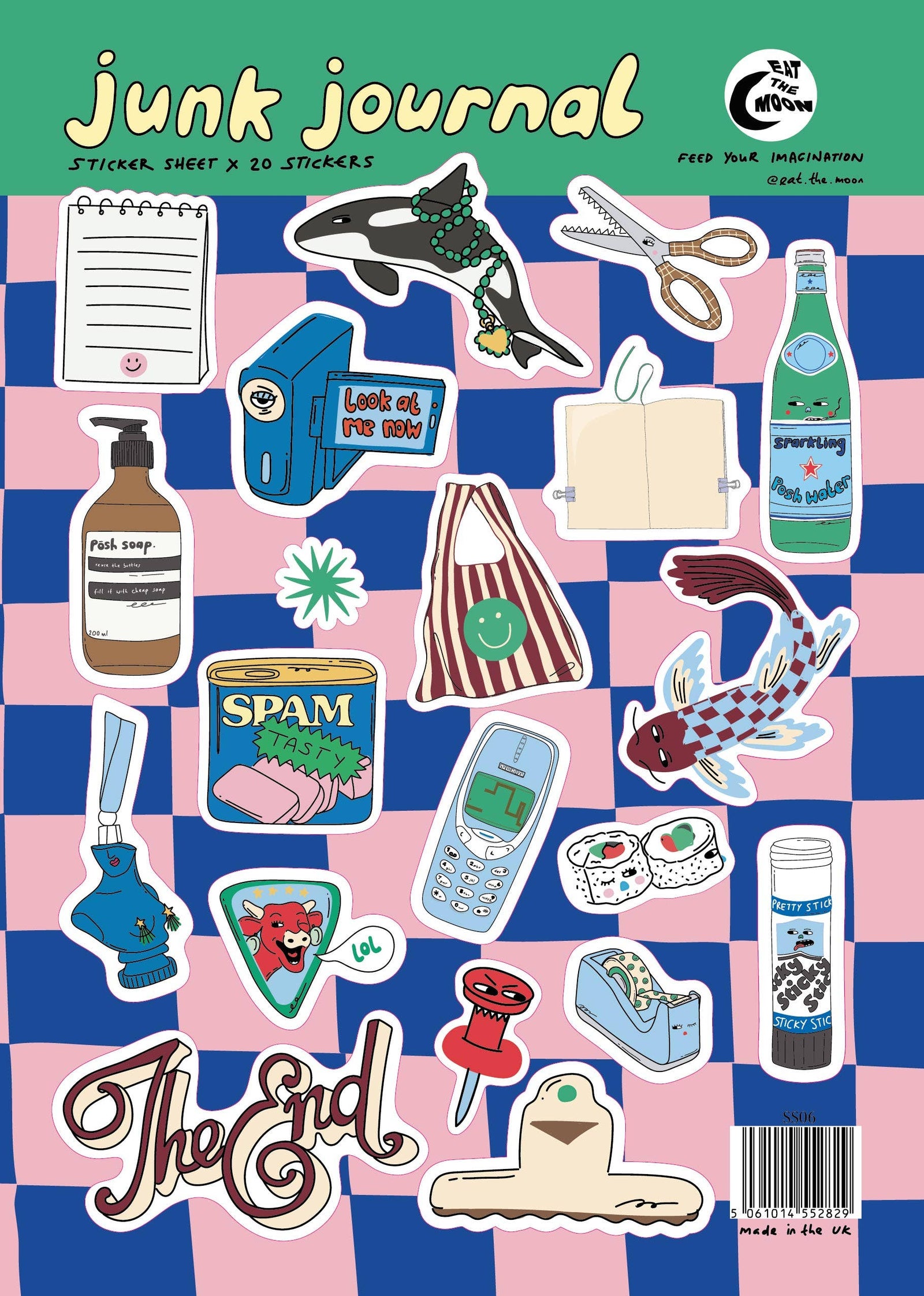 Junk Journal A5 Sticker Sheet - 20 stickers by penny black