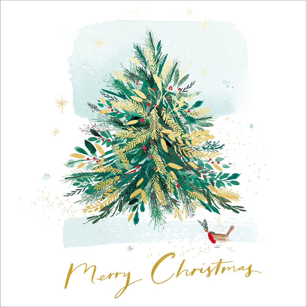 Festive Greetings & Cheer Box Of 10 Christmas Cards By Penny Black