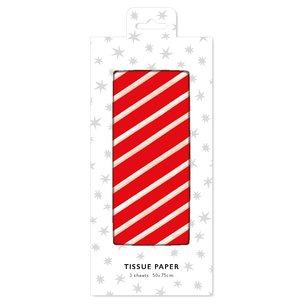 Toboggan Red & White Stripe Christmas Tissue Paper Pack By Penny Black