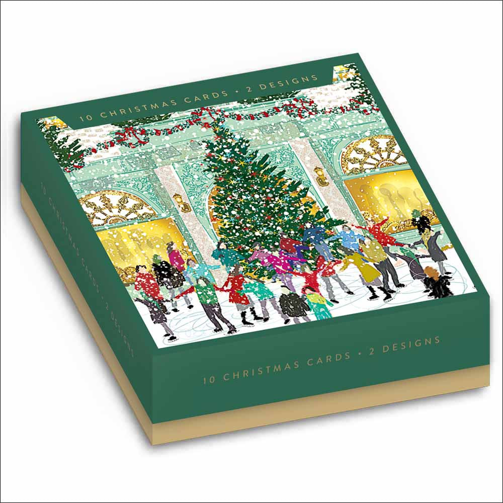 In The Snowy City Box Of 10 Christmas Cards By Penny Black