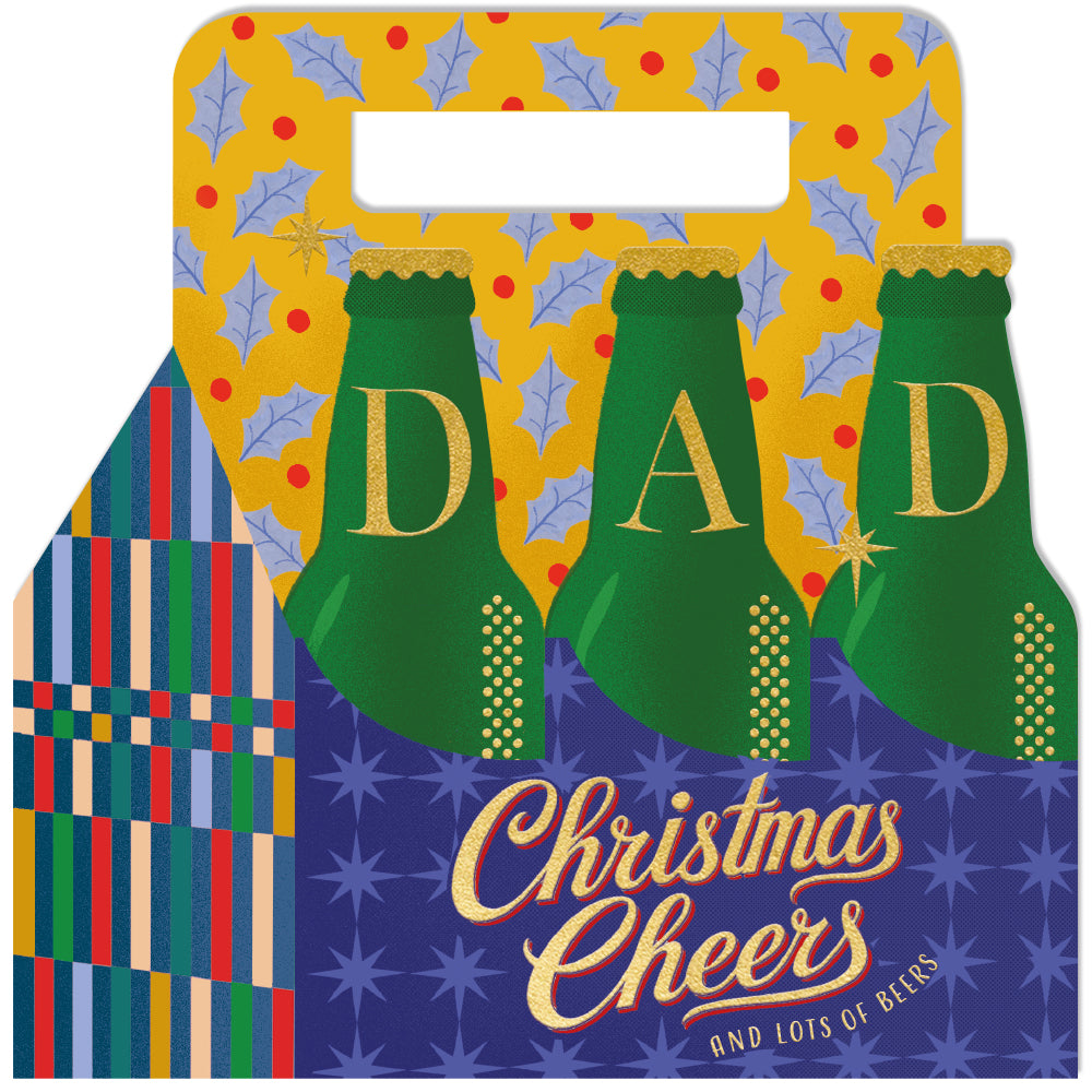 Christmas Cheers & Lots Of Beers Dad Card By Penny Black