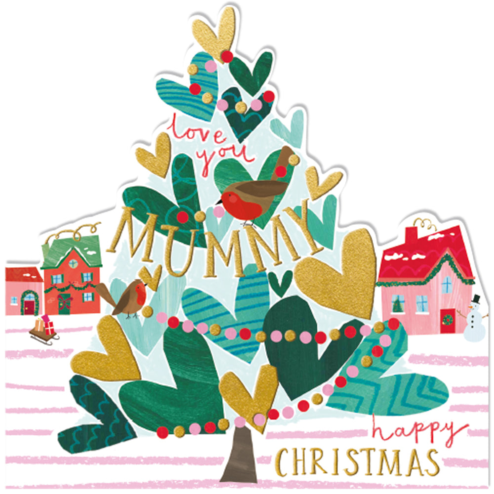 Winter Wonderland Heart Tree Mummy Christmas Card By Penny Black