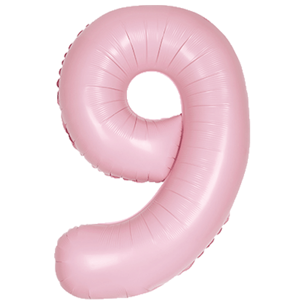 Large 34" Number Foil Balloon number 9 matt pink - Penny Black