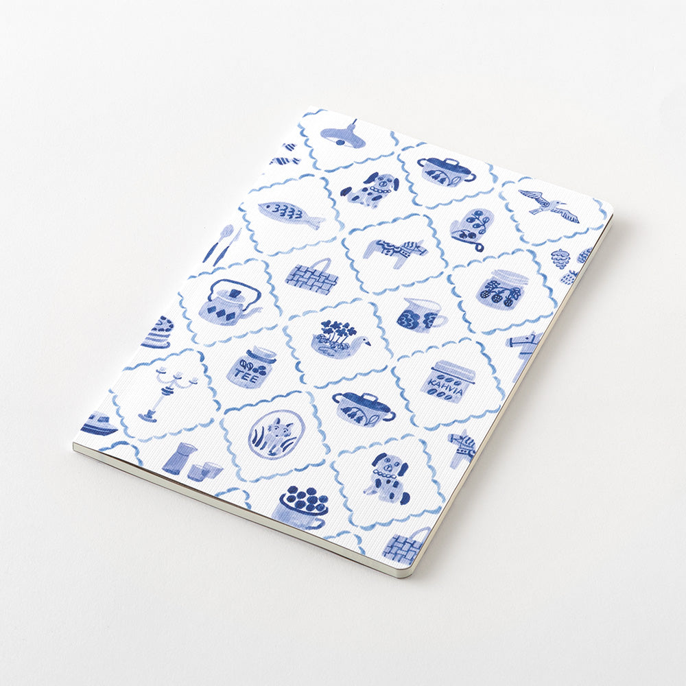 Midori Yuru Log B6 Notebook - Blue Nordic By Penny Black