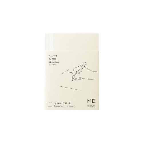 Midori MD Notebook - A7 by penny black - showing plain notebook in packaging