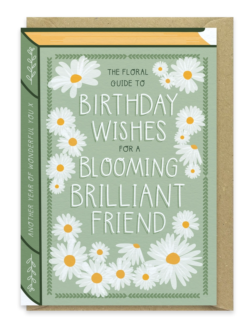 Blooming Brilliant Friend Book Birthday Card By Penny Black