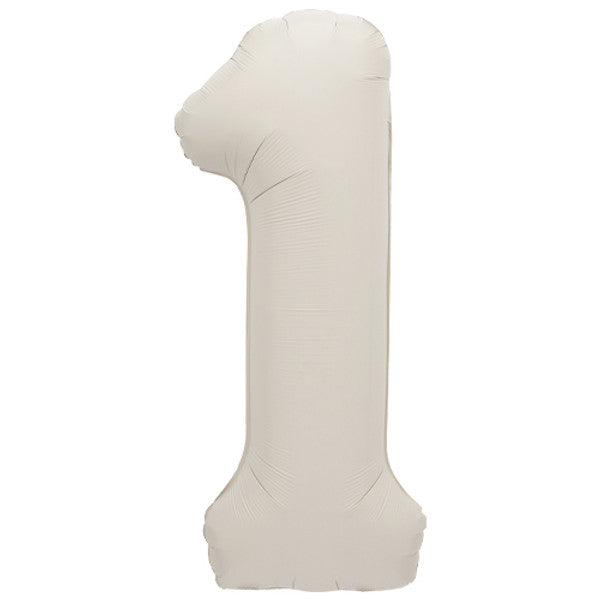 Large 34" Number Foil Balloon number 1 matt nude - Penny Black