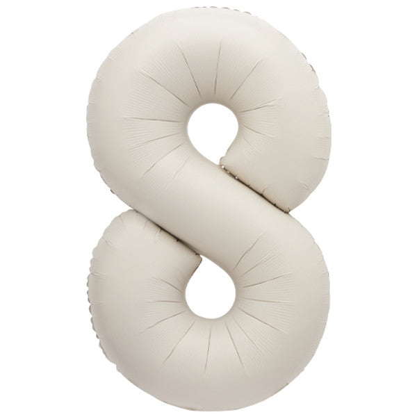 Large 34" Number Foil Balloon number 8 matt nude - Penny Black