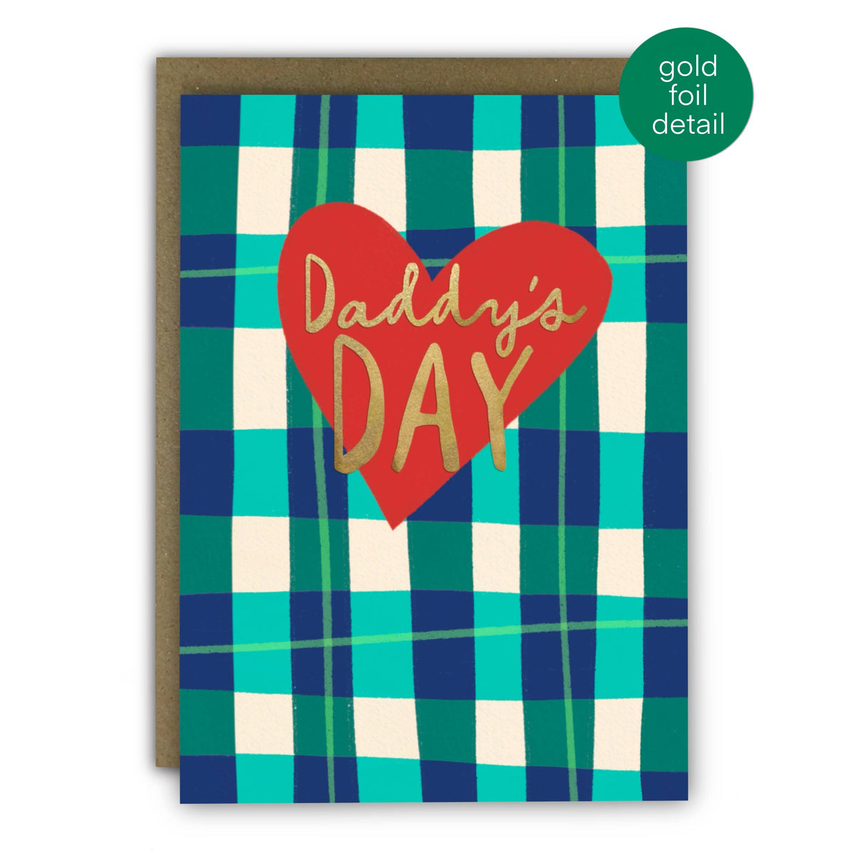 Daddy’s Day Gold Foil Plaid Father's Day Card by penny black