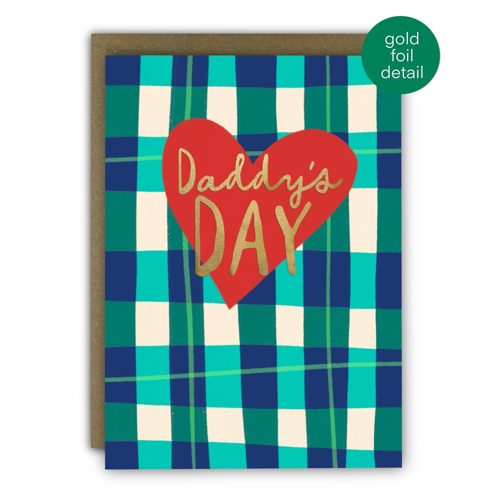 Daddy’s Day Gold Foil Plaid Father's Day Card by penny black