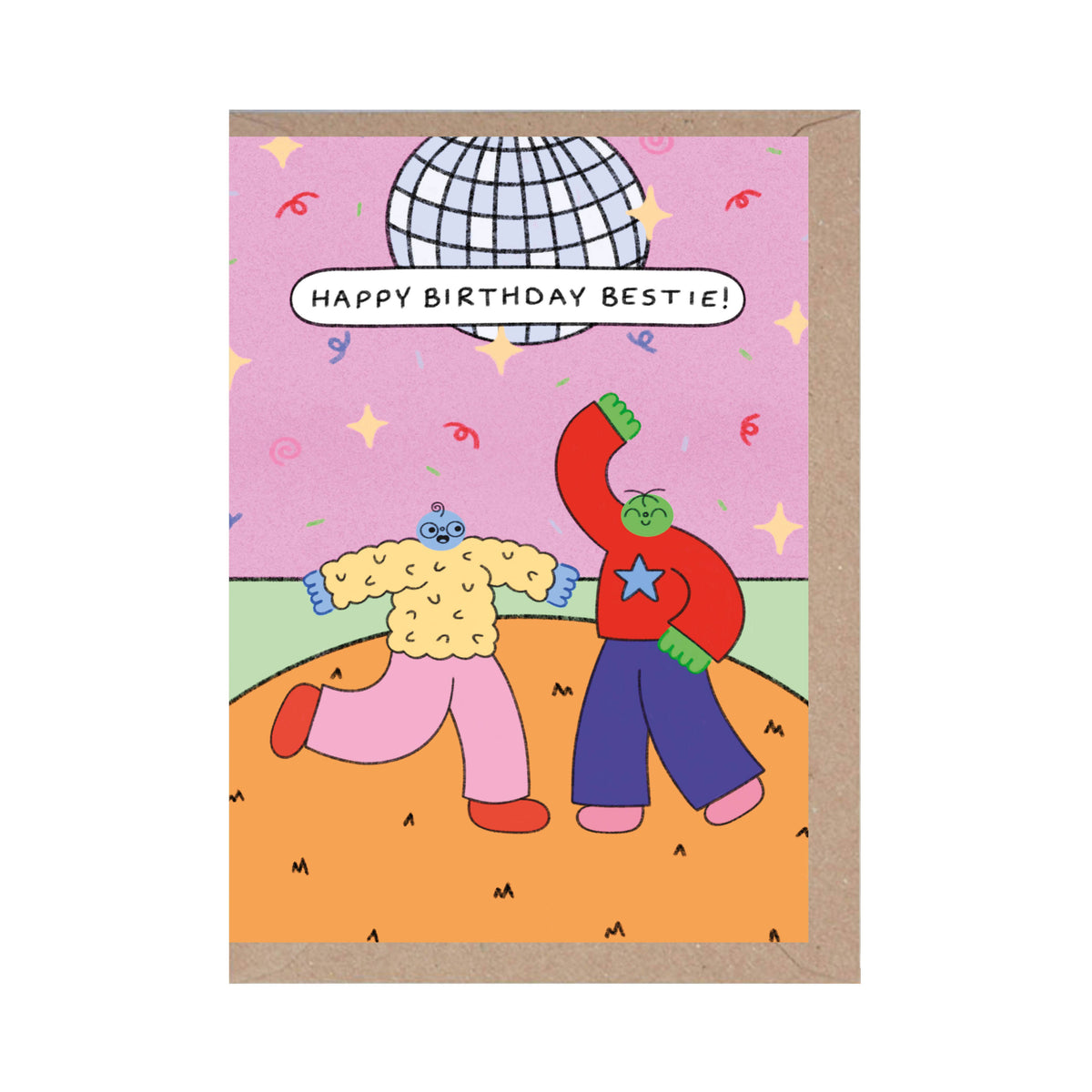 Happy Birthday Bestie Orange Juice for Dinner Card