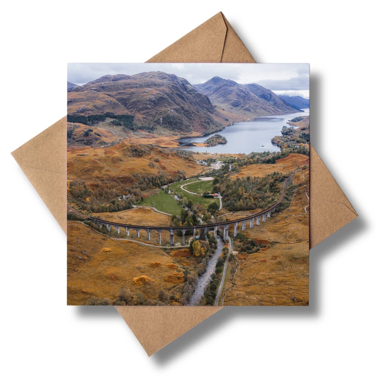 Glenfinnan Viaduct Scottish Photographic Card by penny black