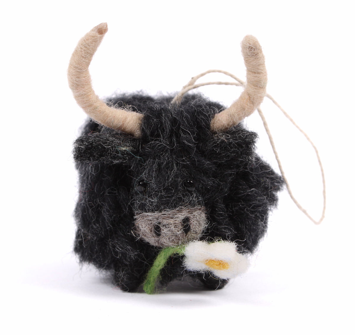 Highland Cow Wool Felt Handmade Hanging Decoration