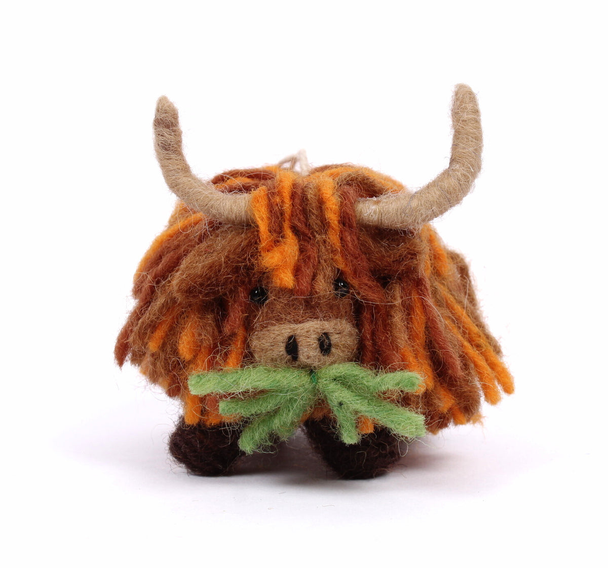 Highland Cow Wool Felt Handmade Hanging Decoration