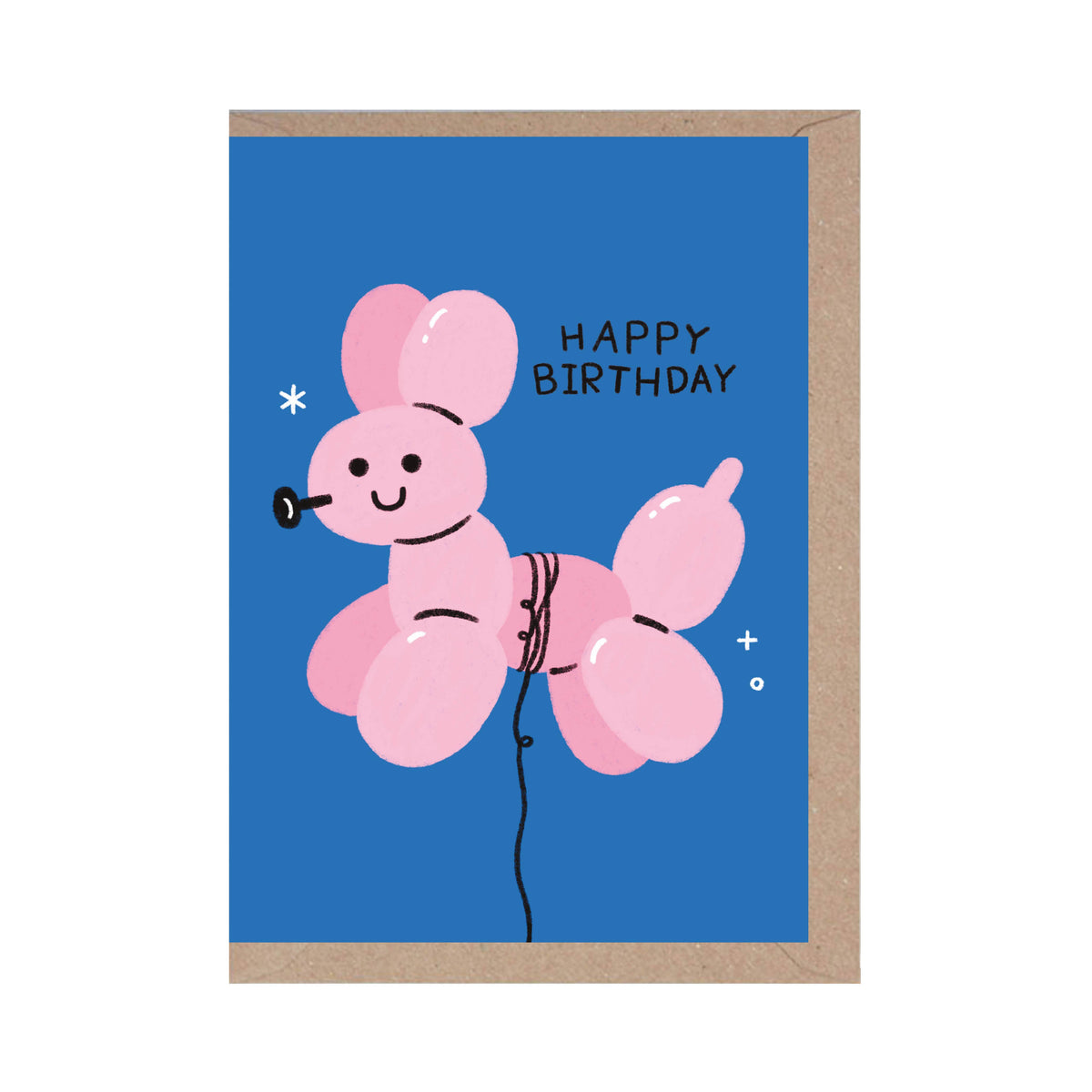 Pink Balloon Sausage Dog Birthday Card by penny black