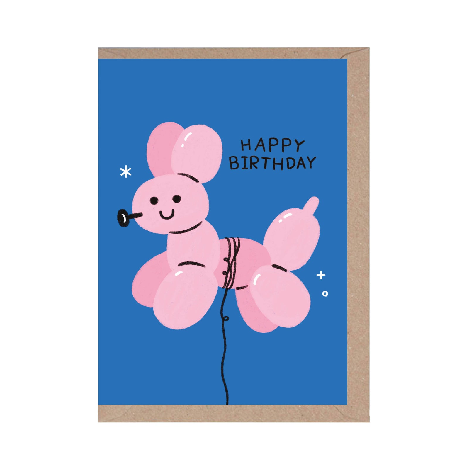 Pink Balloon Sausage Dog Birthday Card by penny black