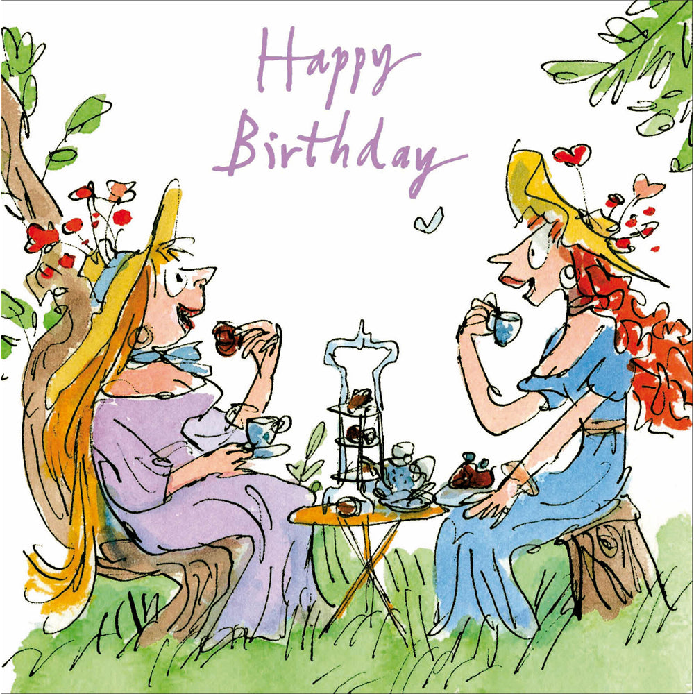 Time For Tea In The Garden Quentin Blake Birthday Card from Penny Black