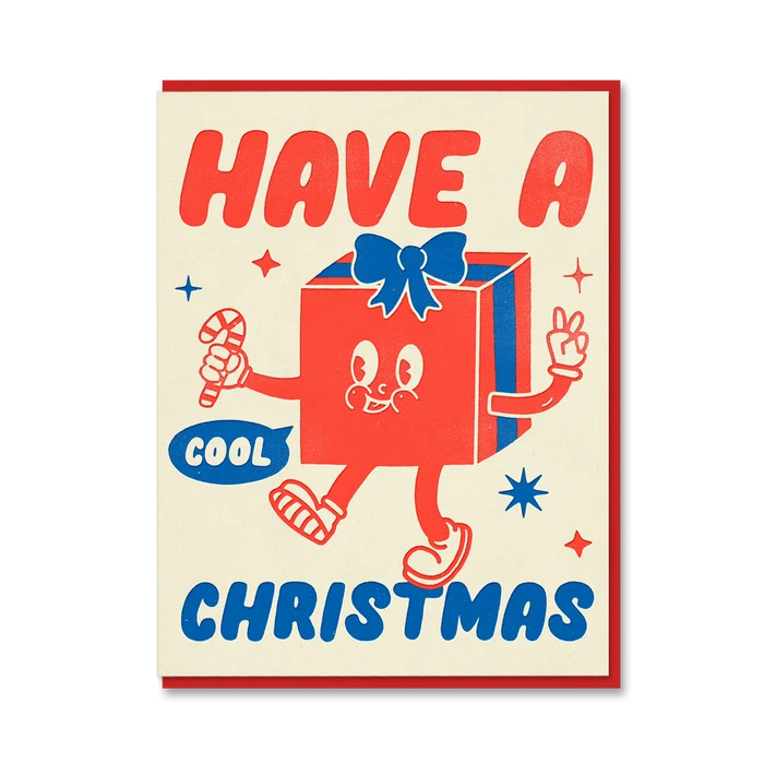 The Toonies Cool Present Letterpress Christmas Card By Penny Black