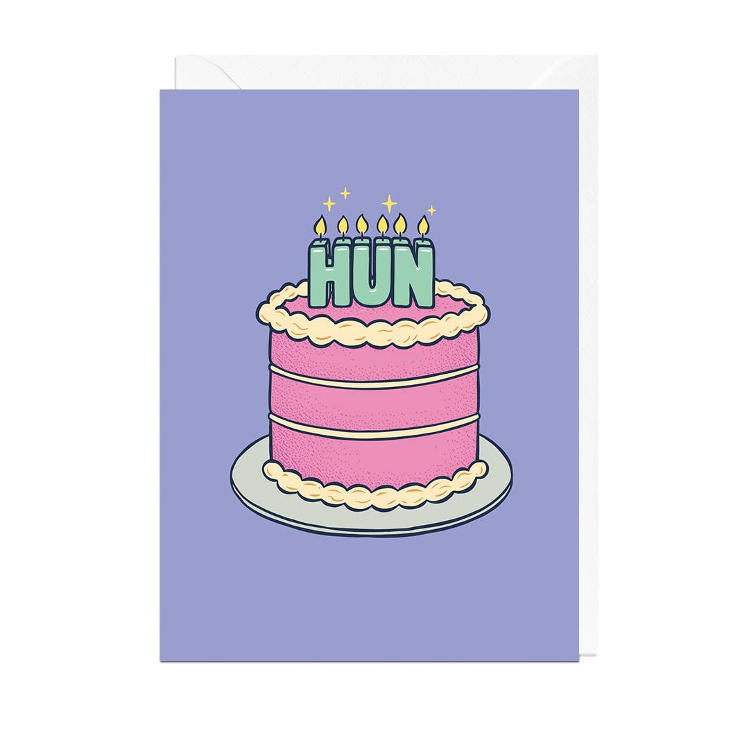 Hun Birthday Cake Candle Card by penny black