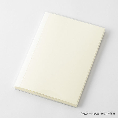 Midori MD Notebook Cover A5 Clear A by penny black showing notebook in cover