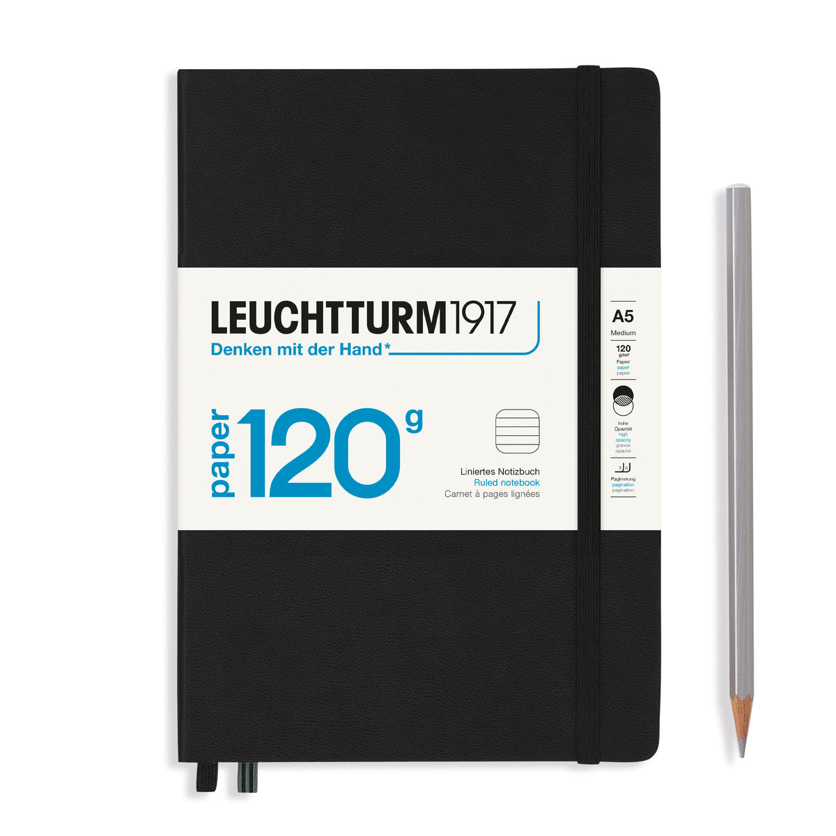 LEUCHTTURM1917 EDITION 120 A5 Hardcover Notebook | Penny Black | Joyful Stationery Every Day