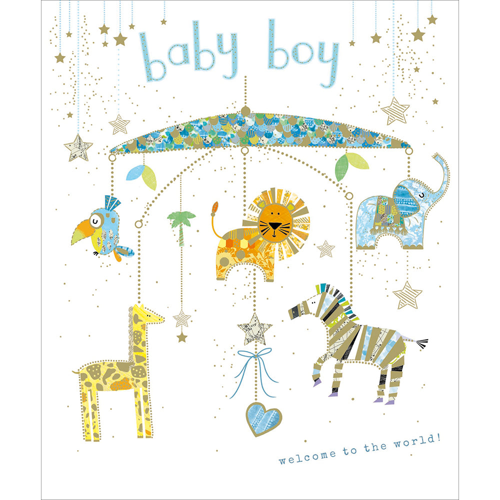 Dream Big Mobile New Baby Boy Card from Penny Black