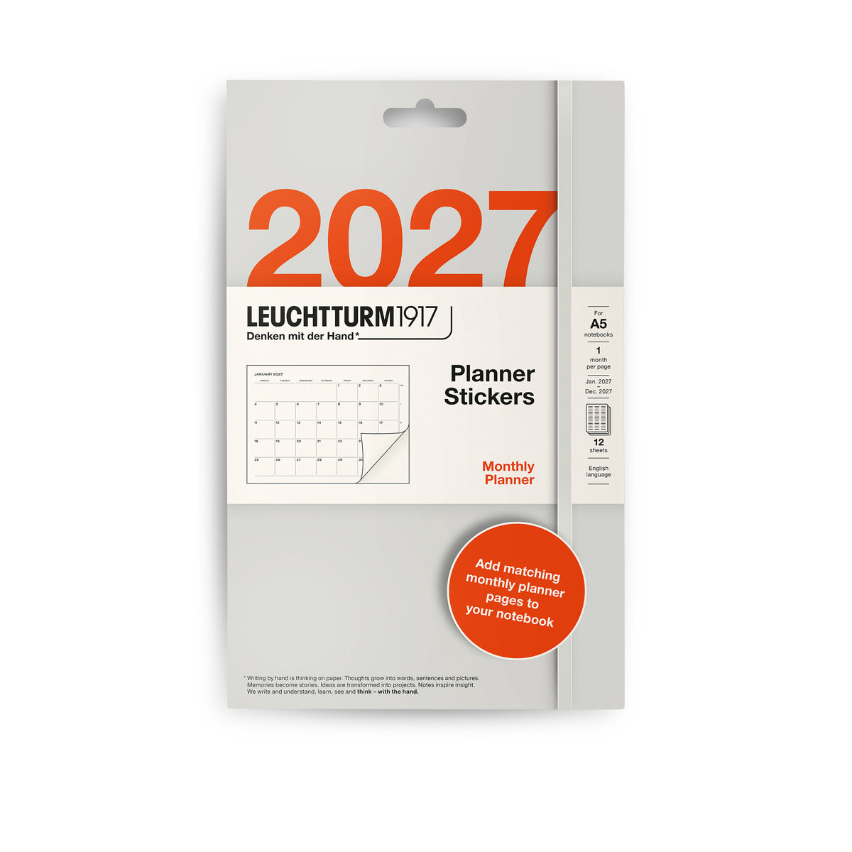 LEUCHTTURM1917 Self-Stick Planner Stickers 2027 - Yearly by penny black