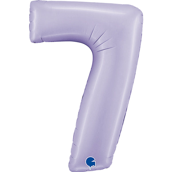 Large 34" Number Foil Balloon number 7 lilac - Penny Black