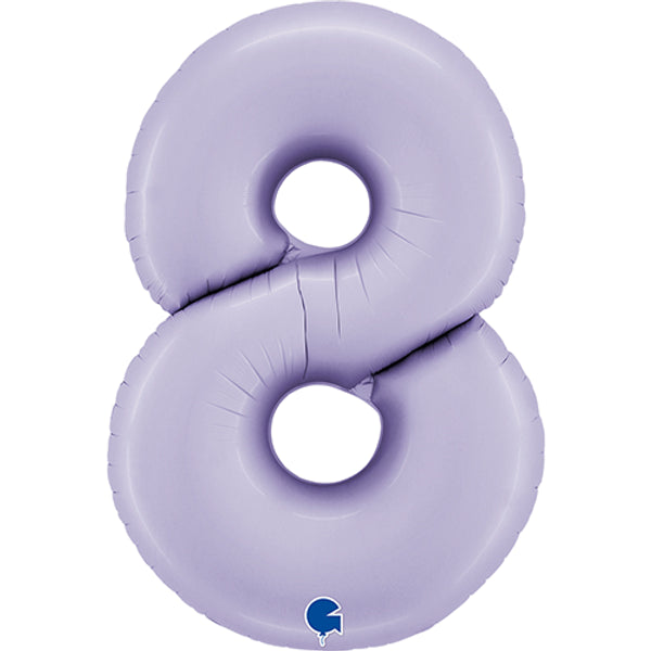 Large 34" Number Foil Balloon number 8 lilac - Penny Black