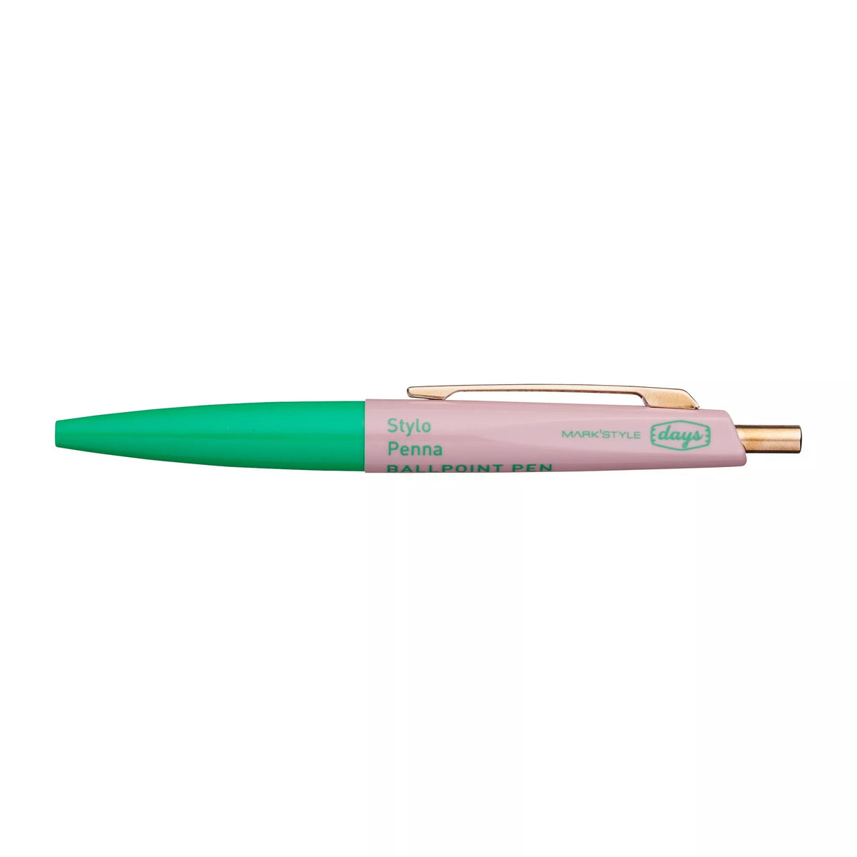 Anterique x Days Mini Ballpoint Pen By Penny Black in hazy pink and basil green