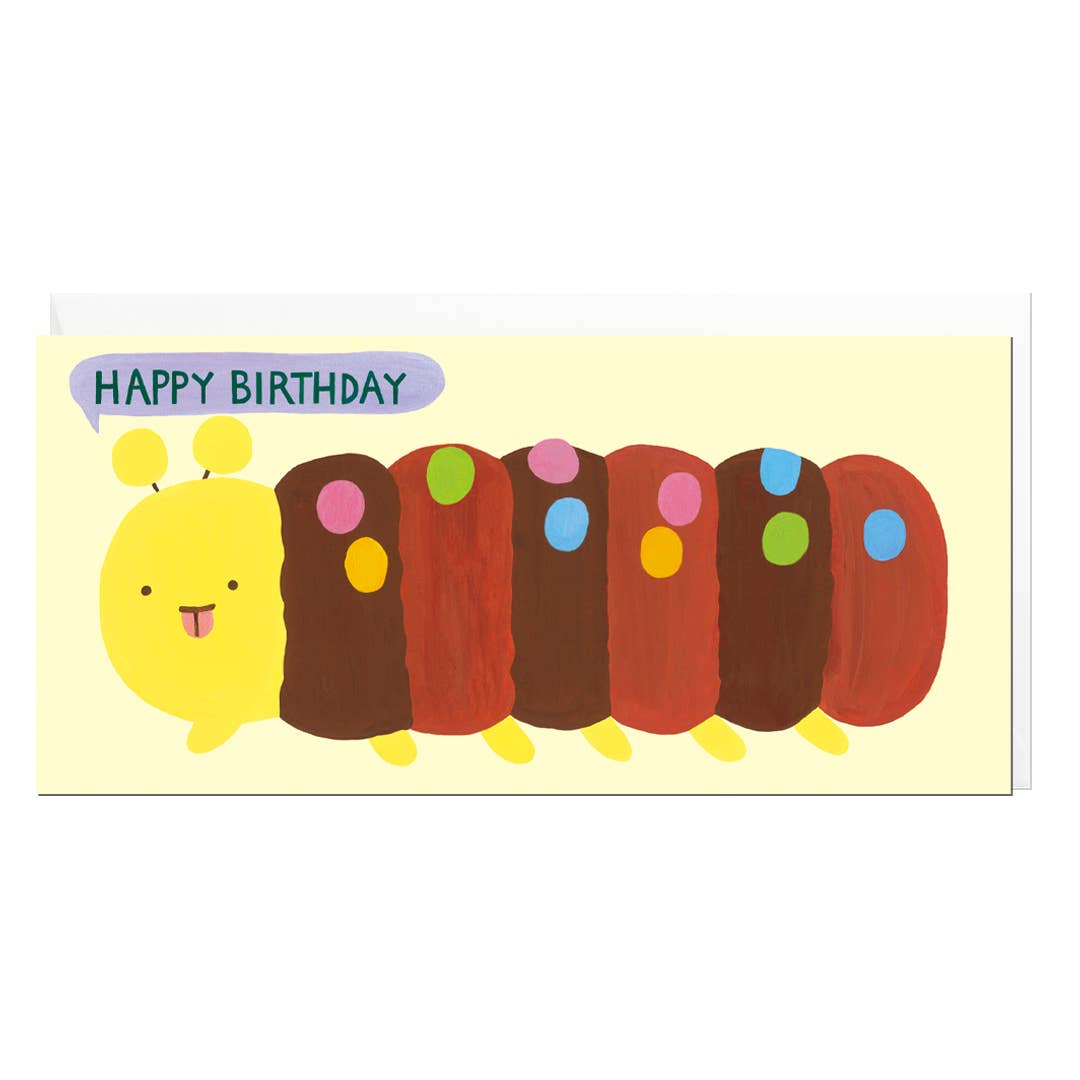 Caterpillar Cake Kids Birthday Card by penny black
