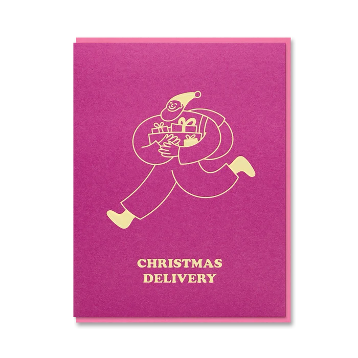 Doodles Christmas Delivery Letterpress Card By Penny Black