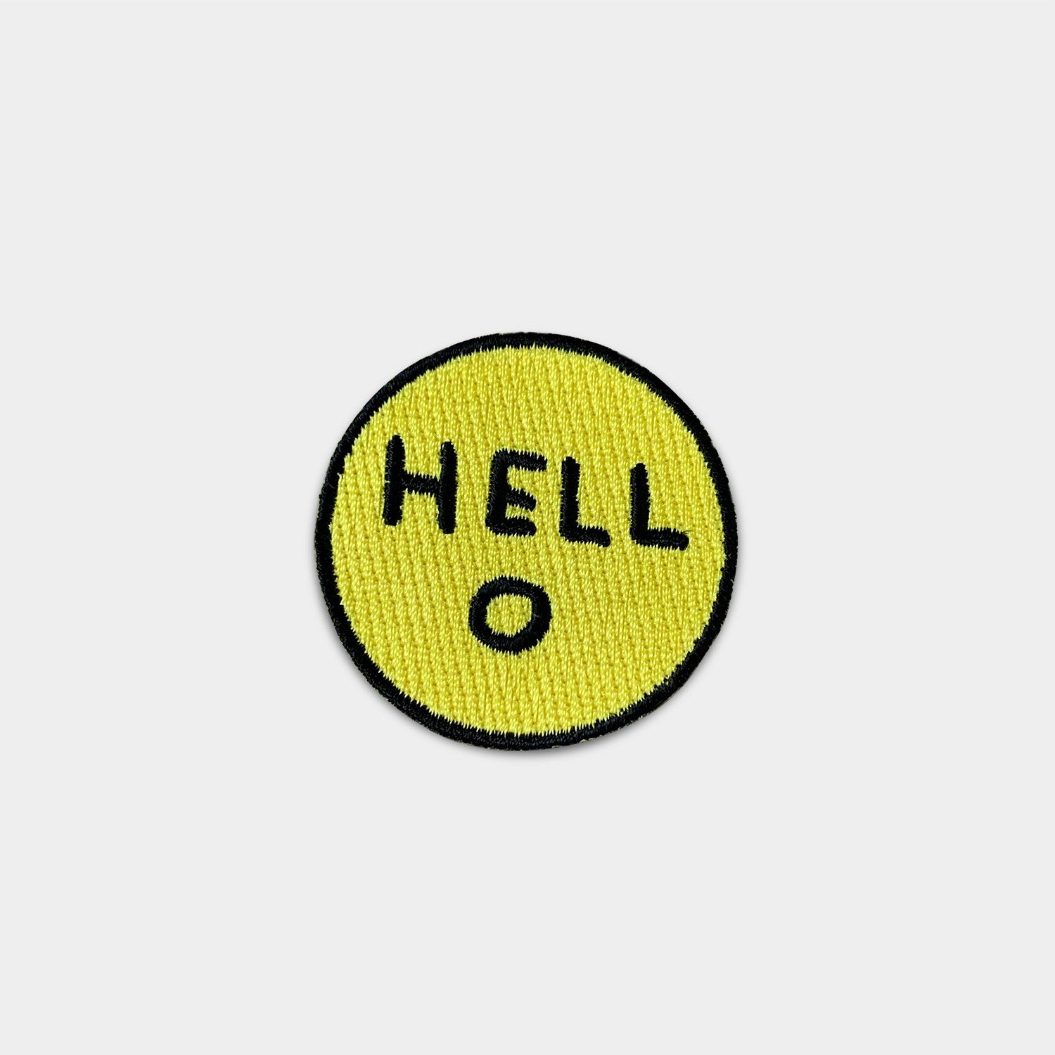 Hello David Shrigley Embroidered Iron On Patch By Penny Black