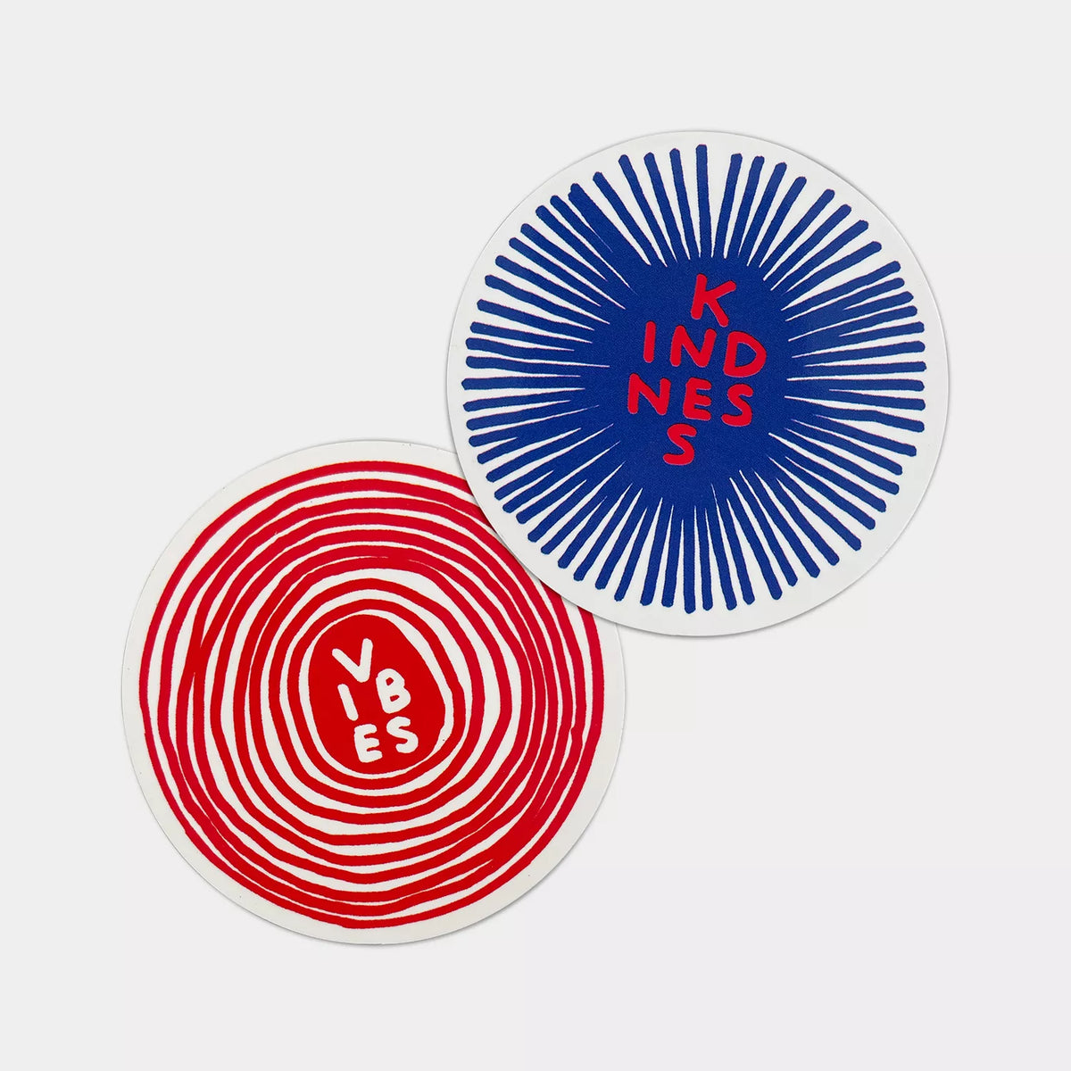 David Shrigley Kindness and Vibes Sticker Pack (2pcs) by penny black