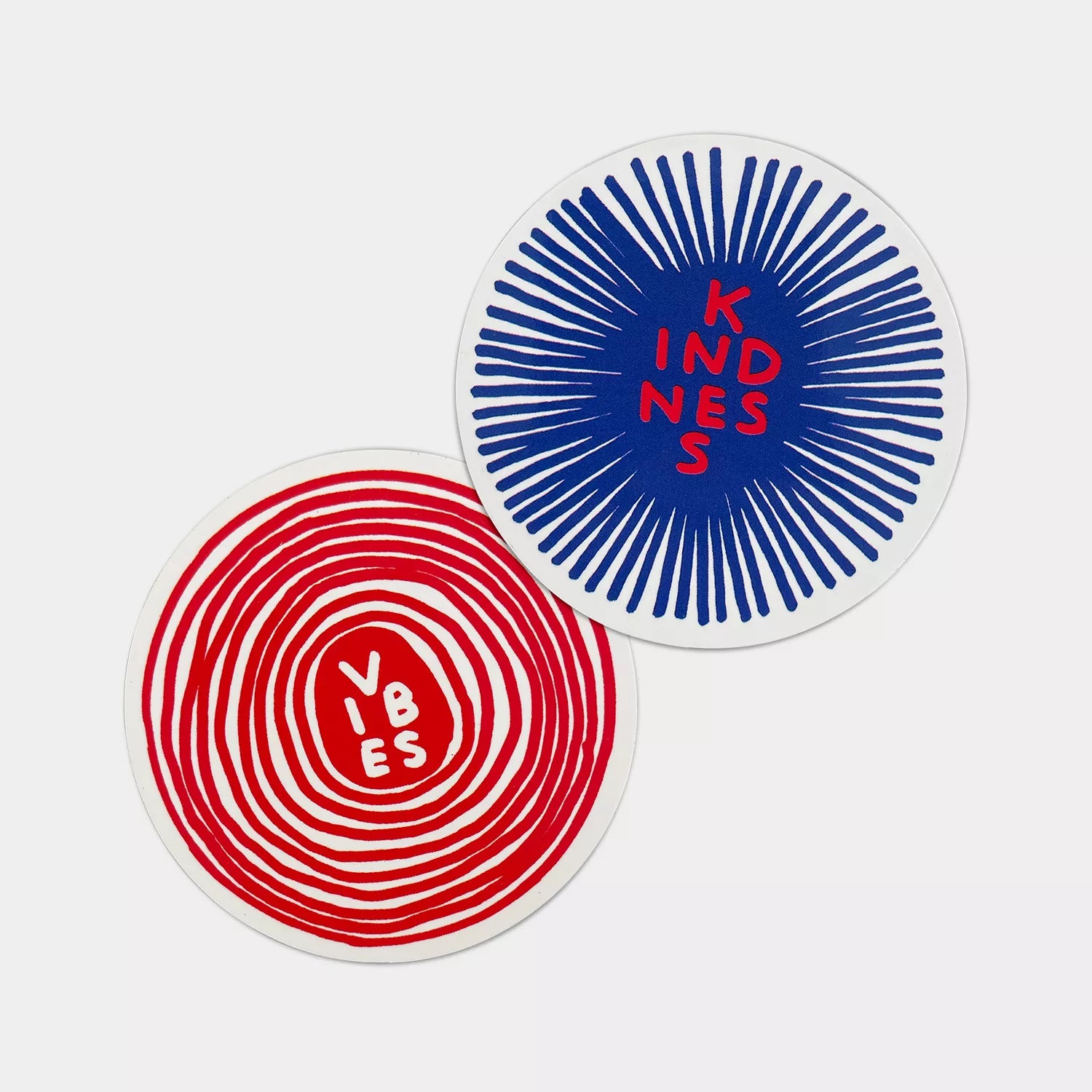 David Shrigley Kindness and Vibes Sticker Pack (2pcs) by penny black