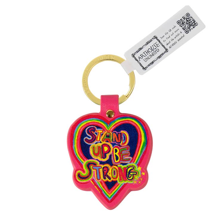 Arthouse Unlimited Stand Up Be Strong Keyring By Penny Black