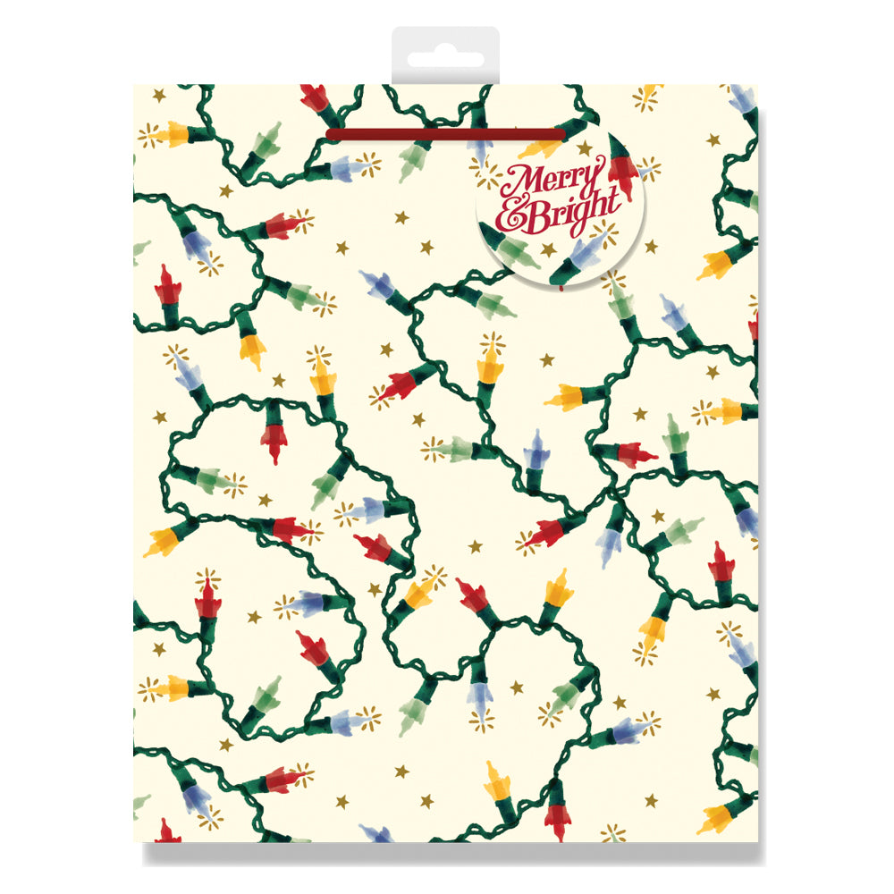 Emma Bridgewater Christmas Fairy Lights Large Gift Bag By Penny Black