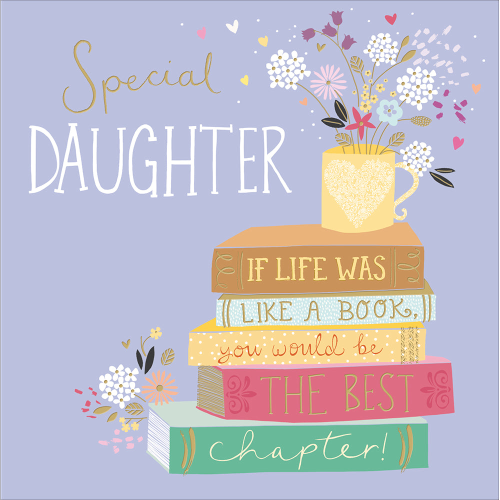 Special Daughter Books Birthday Card from Penny Black