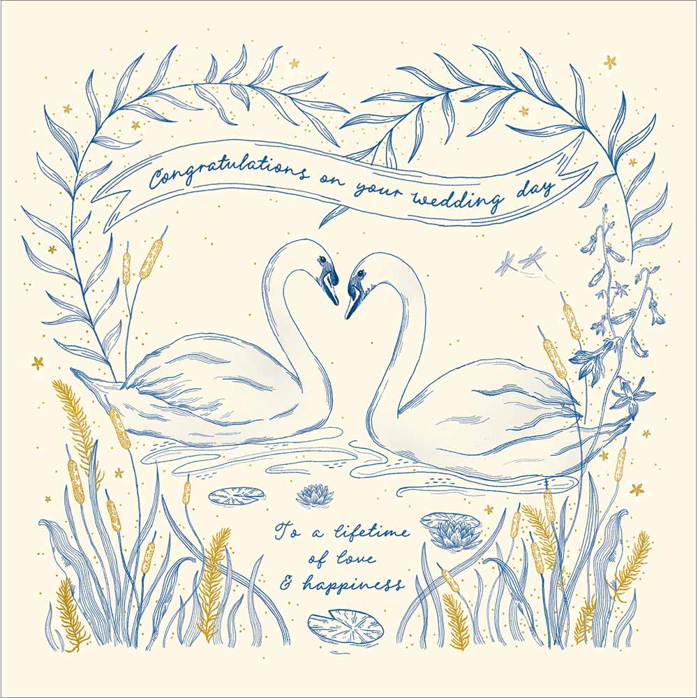 Lifetime Of Love Swans Wedding Card from Penny Black