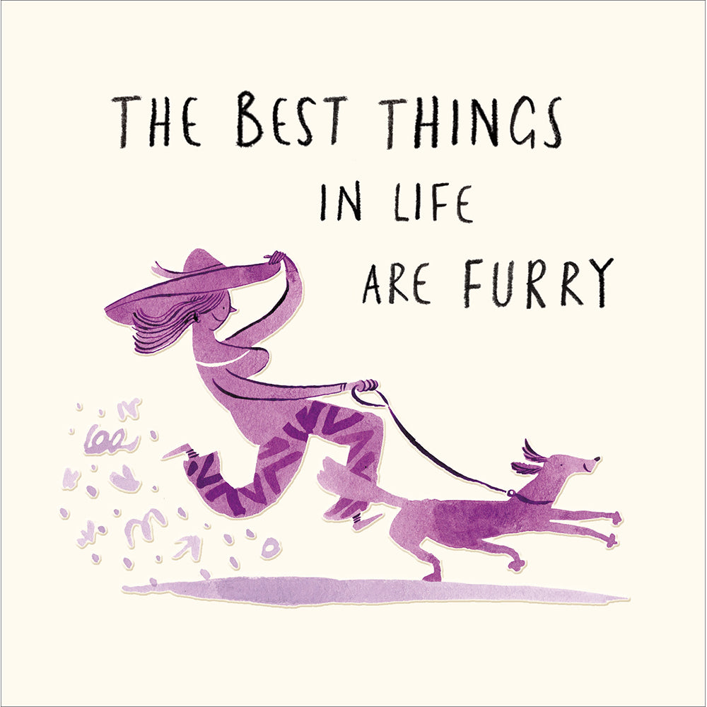 The Best Things In Life Are Furry Dog Themed Birthday Card from Penny Black