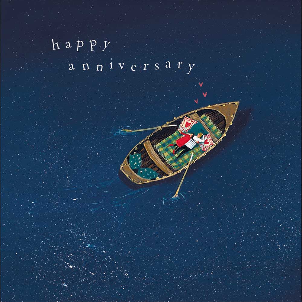 Romantic Stargazing Rowboat Anniversary Card from Penny Black