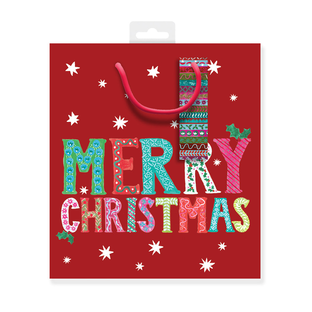 Plum Pudding Medium Christmas Gift Bag by penny black