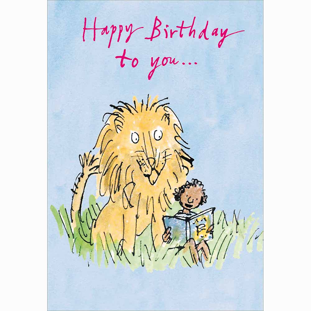 Reading With A Friend Quentin Blake Birthday Card from Penny Black