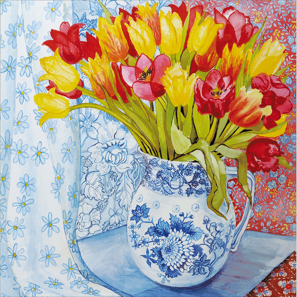 Abundant Spring Tulips In Vase Card from Penny Black