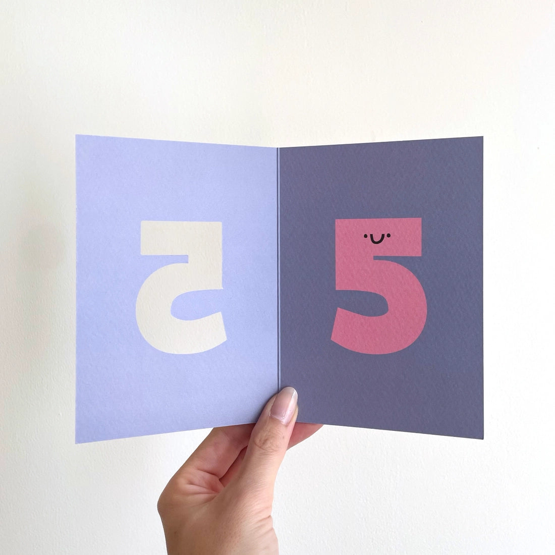 Number Five Cute Cut Out Fifth Birthday Card