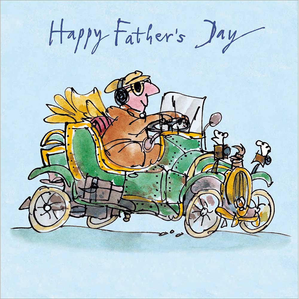 Classic Car Quentin Blake Father's Day Card By Penny Black
