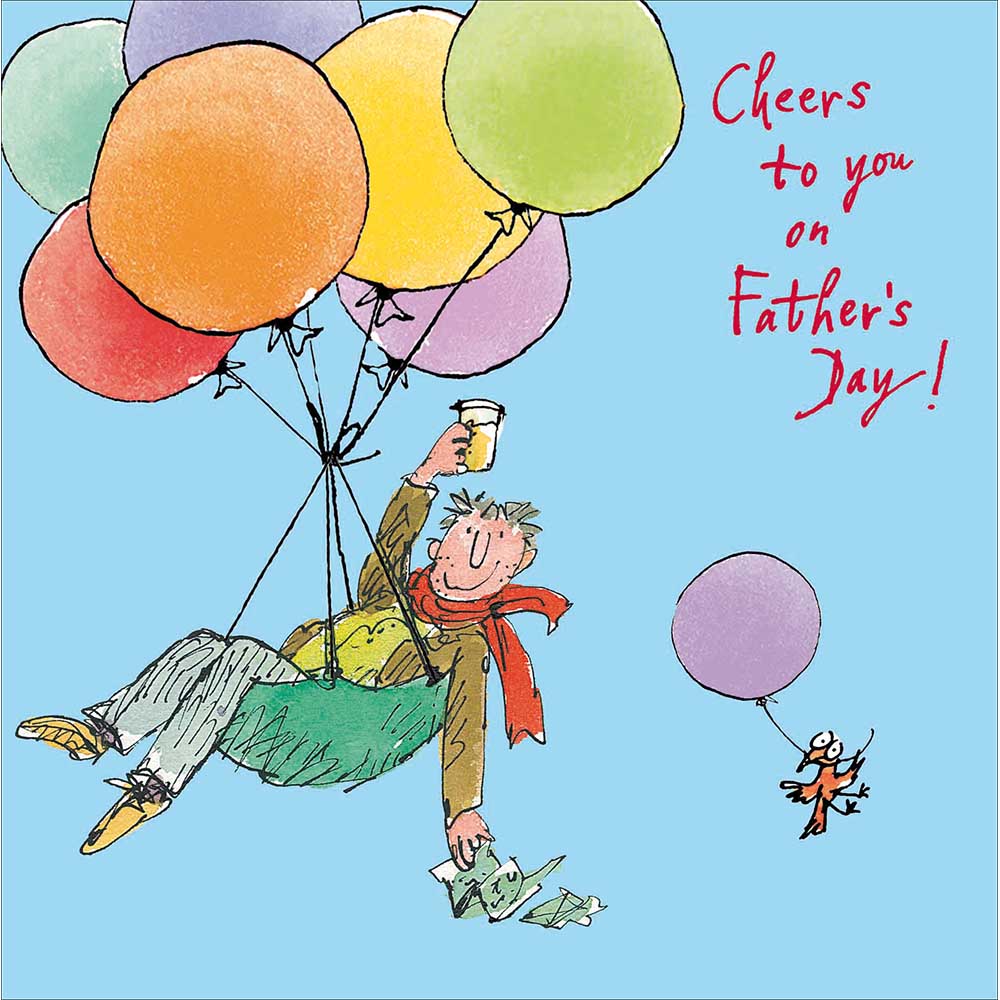 Quentin Blake Cheers To You On Father's Day Card By Penny Black