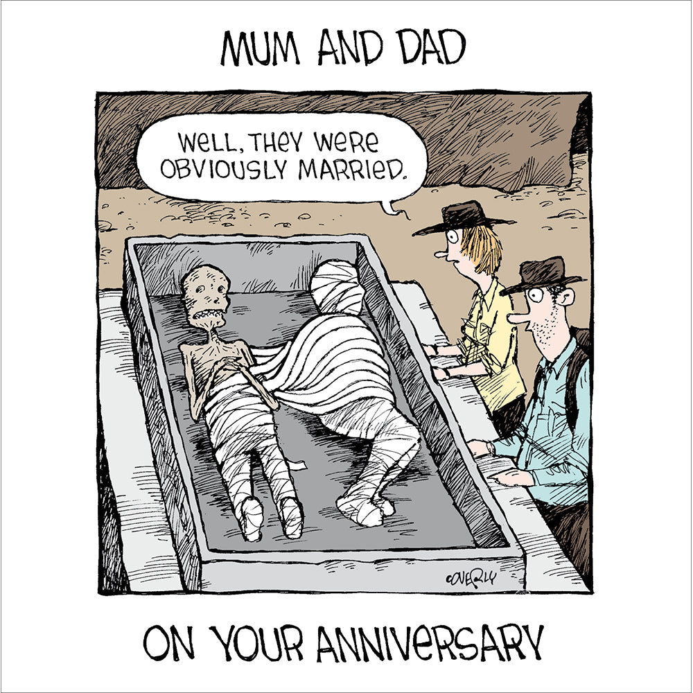 Mum & Dad Obviously Married Funny Anniversary Card from Penny Black