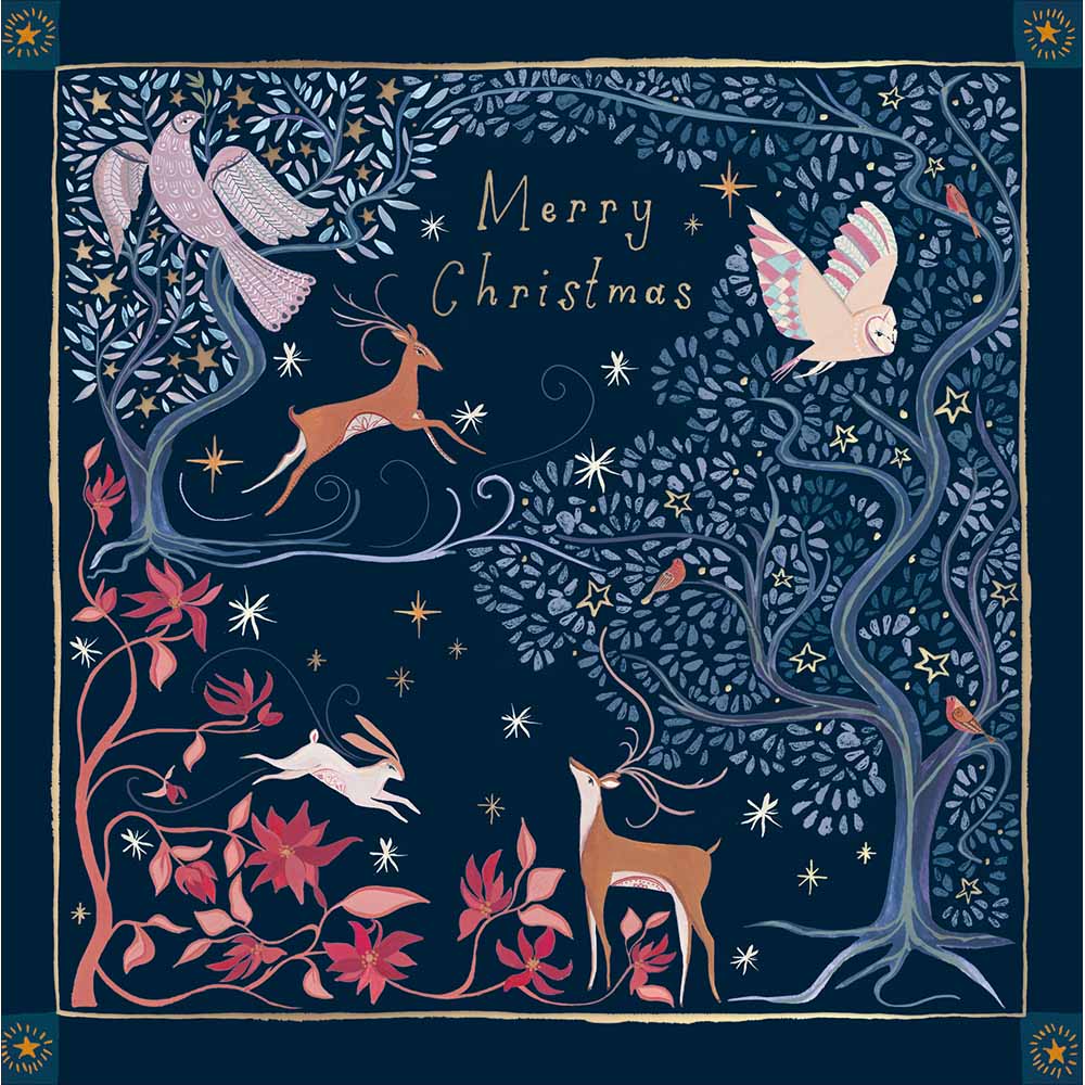 Fallow And Feathers Merry Christmas Card By Penny Black