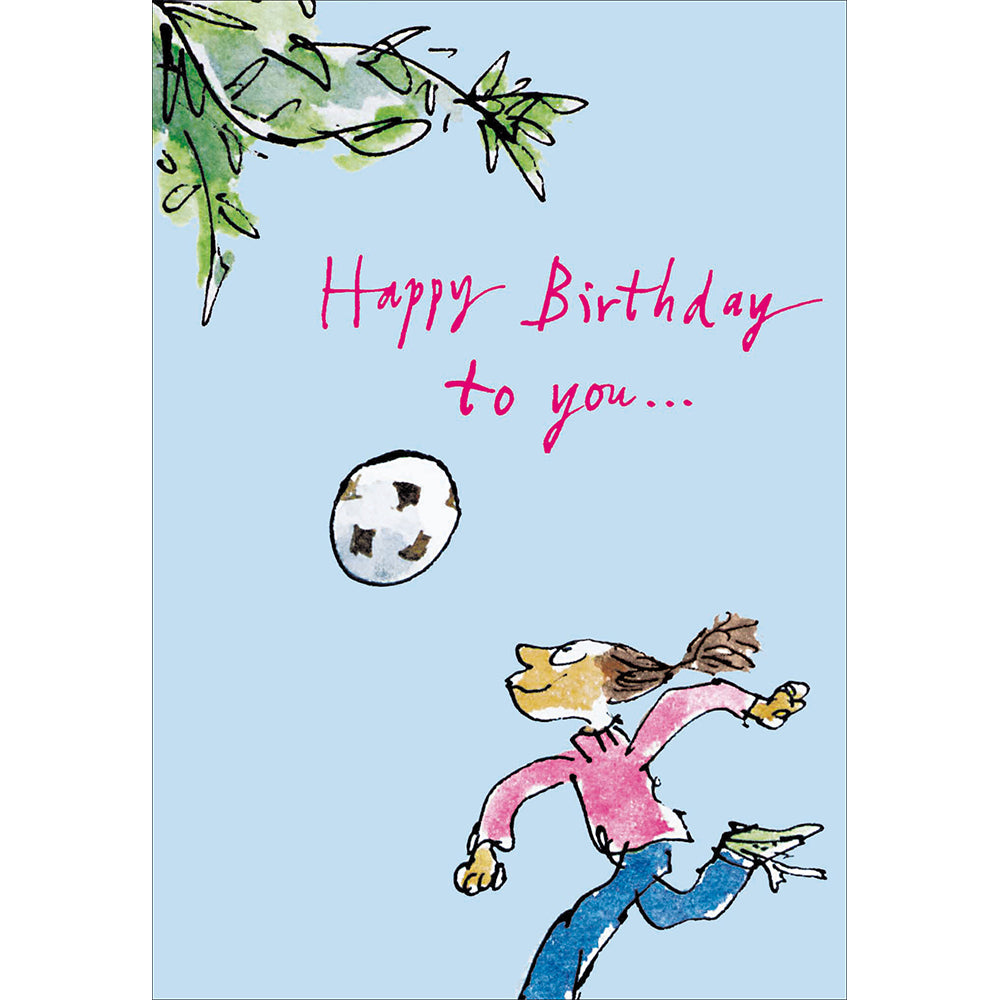 Going For Goal Football Quentin Blake Birthday Card from Penny Black